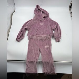 Nike Velour Pink Purple Sweat Suit Youth Size 2/3
